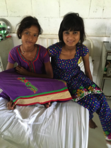 Vibya with her friend Sinkie, another patient at the Centre